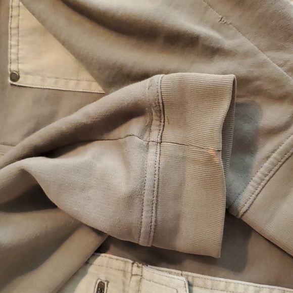 Lauren Ralph Lauren- Tan Utility Jacket Front Cargo Pockets Hood Neutral Sz. M - Picture 9 of 9